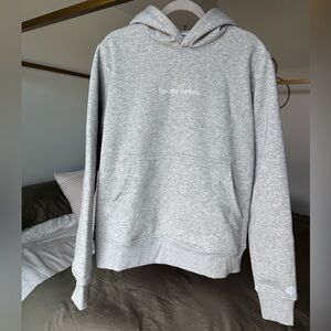 Heather Grey Unisex Sweatshirt Hoodie Super Warm Size S Athleisure